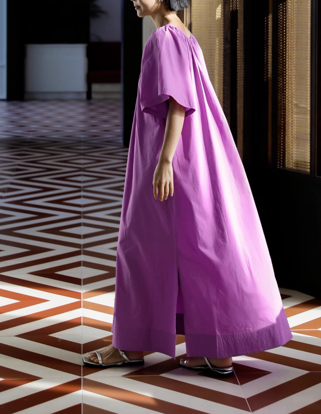 Elva Sleeved Billowy Dress