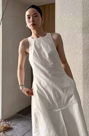 Aria Sleeveless Cotton Maxi Dress