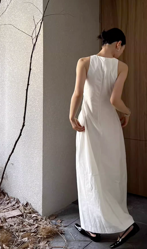 Aria Sleeveless Cotton Maxi Dress