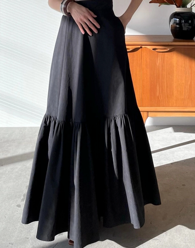 Drop Hem Full Length Skirt