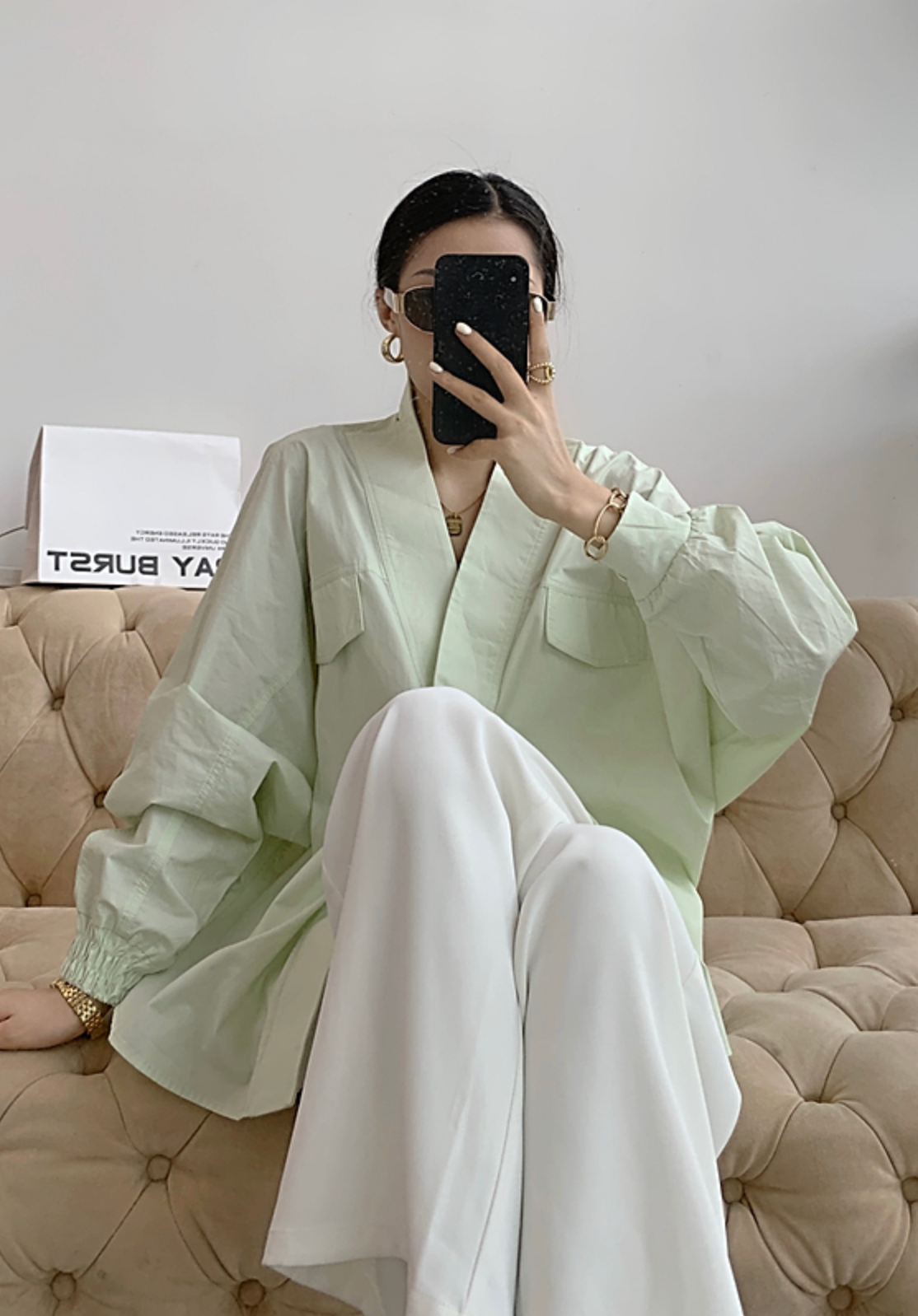 Stasis Pale Green Shirt