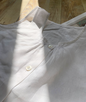 (Bespoke) Linen Peplum Tank